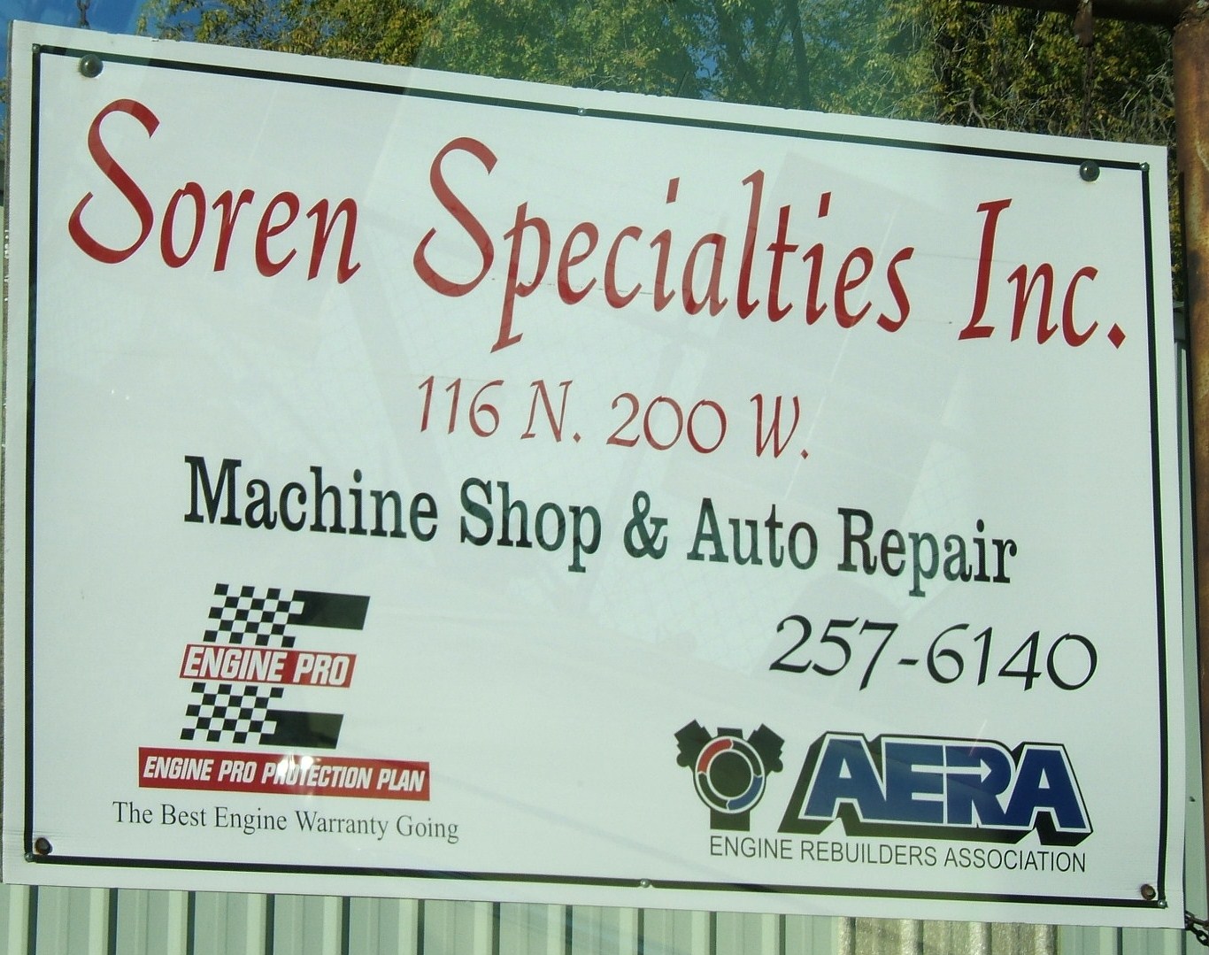 Chris Sorensen Machine Shop sign, Tremonton, Utah